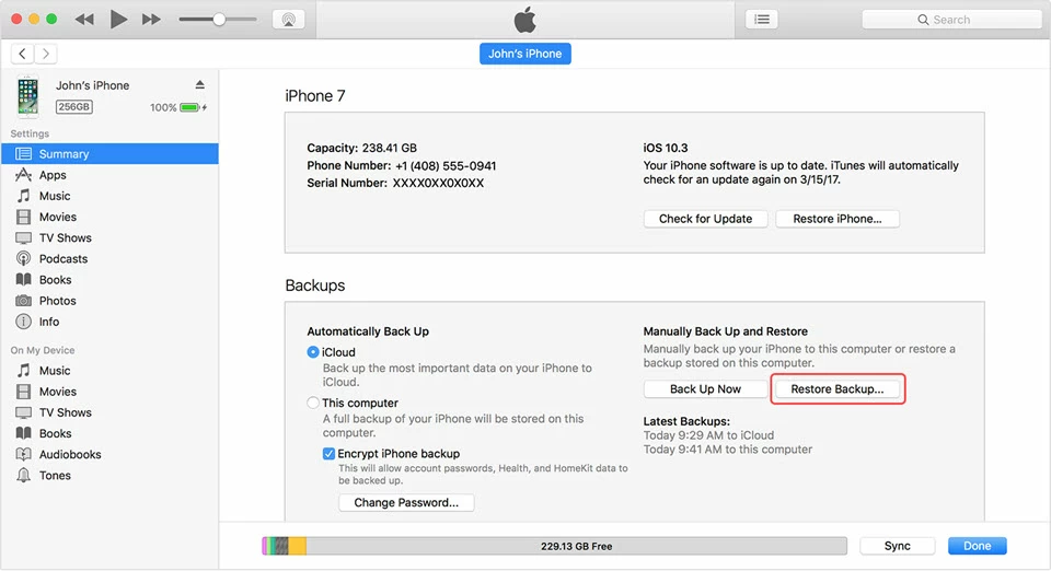 From iTunes Backup, How to Recover Deleted Photos